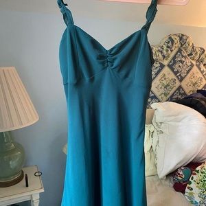 Green mini dress